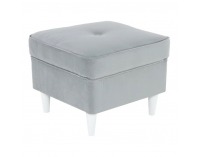 Taburetka Rufino - svetlosivá / biela