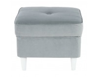 Taburetka Rufino - svetlosivá / biela