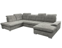 Rohová sedačka U s rozkladom Teodor New L - sivohnedá (taupe)