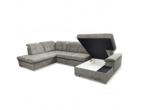 Rohová sedačka U s rozkladom Teodor New L - sivohnedá (taupe)