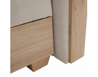 Elektrická polohovacia jednolôžková posteľ Tiana 120x200 cm - béžová / dub artisan