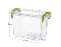 Plastový úložný box Tim 1,1 l - priehľadná