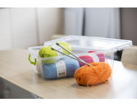 Plastový úložný box Tim 30 l - priehľadná