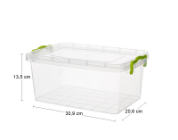 Plastový úložný box Tim 5 l - priehľadná