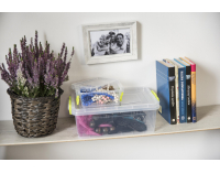 Plastový úložný box Tim 5 l - priehľadná