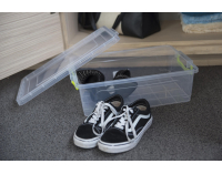 Plastový úložný box Tim 5 l - priehľadná