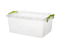 Plastový úložný box Tim 9,5 l - priehľadná