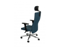 Kancelárska stolička s podrúčkami Timi Plus HD - modrá / chróm