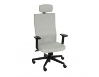 Kancelárska stolička s podrúčkami Timi Plus HD - sivá / čierna