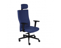 Kancelárska stolička s podrúčkami Timi Plus HD - tmavomodrá / čierna
