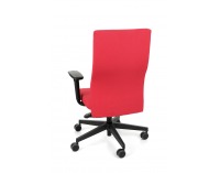 Kancelárska stolička s podrúčkami Timi Plus - červená (Kosma 02) / čierna
