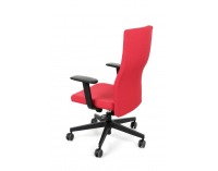 Kancelárska stolička s podrúčkami Timi Plus - červená (Kosma 02) / čierna