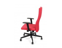 Kancelárska stolička s podrúčkami Timi Plus - červená (Kosma 02) / čierna