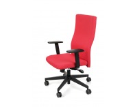 Kancelárska stolička s podrúčkami Timi Plus - červená (Kosma 02) / čierna