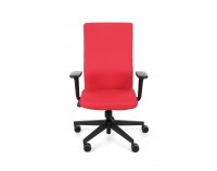 Kancelárska stolička s podrúčkami Timi Plus - červená (Kosma 02) / čierna
