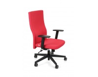 Kancelárska stolička s podrúčkami Timi Plus - červená (Kosma 02) / čierna
