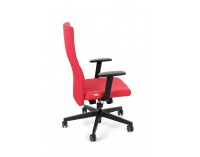 Kancelárska stolička s podrúčkami Timi Plus - červená (Kosma 02) / čierna