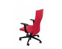 Kancelárska stolička s podrúčkami Timi Plus - červená (Medley 02) / čierna