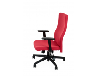 Kancelárska stolička s podrúčkami Timi Plus - červená (Medley 02) / čierna