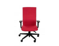 Kancelárska stolička s podrúčkami Timi Plus - červená (Medley 02) / čierna