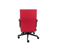 Kancelárska stolička s podrúčkami Timi Plus - červená (Medley 02) / čierna