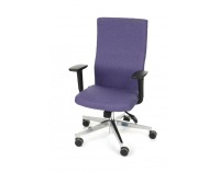 Kancelárska stolička s podrúčkami Timi Plus - fialová / chróm