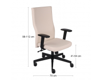 Kancelárska stolička s podrúčkami Timi Plus - krémová / čierna