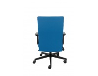 Kancelárska stolička s podrúčkami Timi Plus - modrá (Cura 03) / čierna