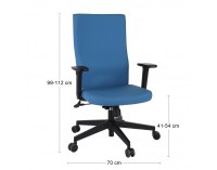 Kancelárska stolička s podrúčkami Timi Plus - modrá (Valencia 03) / čierna