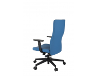 Kancelárska stolička s podrúčkami Timi Plus - modrá (Valencia 03) / čierna