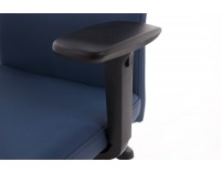 Kancelárska stolička s podrúčkami Timi Plus - tmavomodrá / chróm