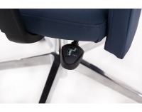 Kancelárska stolička s podrúčkami Timi Plus - tmavomodrá / chróm