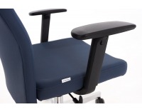 Kancelárska stolička s podrúčkami Timi Plus - tmavomodrá / chróm