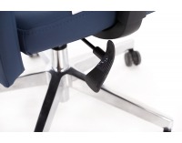 Kancelárska stolička s podrúčkami Timi Plus - tmavomodrá / chróm