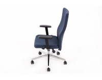 Kancelárska stolička s podrúčkami Timi Plus - tmavomodrá / chróm