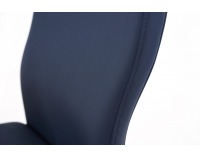 Kancelárska stolička s podrúčkami Timi Plus - tmavomodrá / chróm
