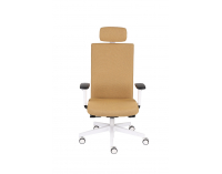 Kancelárska stolička s podrúčkami Timi W Plus HD - svetlohnedá / biela