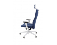 Kancelárska stolička s podrúčkami Timi W Plus HD - tmavomodrá / biela