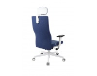 Kancelárska stolička s podrúčkami Timi W Plus HD - tmavomodrá / biela