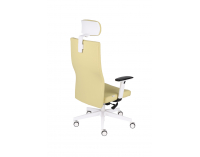 Kancelárska stolička s podrúčkami Timi W Plus HD - žltá / biela