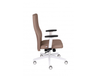 Kancelárska stolička s podrúčkami Timi W Plus - hnedá (Kosma 06) / biela