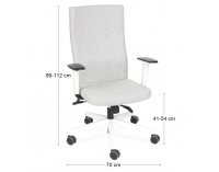 Kancelárska stolička s podrúčkami Timi W Plus - sivá / biela