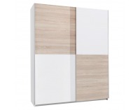 Šatníková skriňa s posuvnými dverami Tiner - dub sonoma / biela