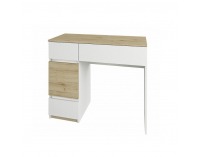 Toaletný stolík Leira - dub wellington / biela