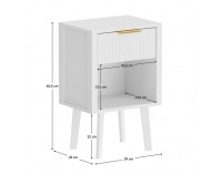 Nočný stolík Tobi - biela