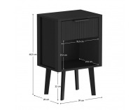 Nočný stolík Tobi - čierna