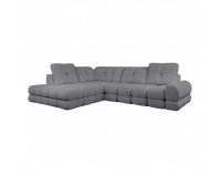 Rohová sedačka s rozkladom a úložným priestorom Tollo L Roh L - sivá
