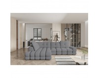 Rohová sedačka s rozkladom a úložným priestorom Tollo L Roh L - sivá