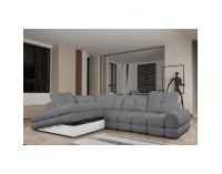 Rohová sedačka s rozkladom a úložným priestorom Tollo L Roh L - sivá