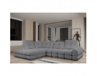 Rohová sedačka s rozkladom a úložným priestorom Tollo L Roh L - sivá